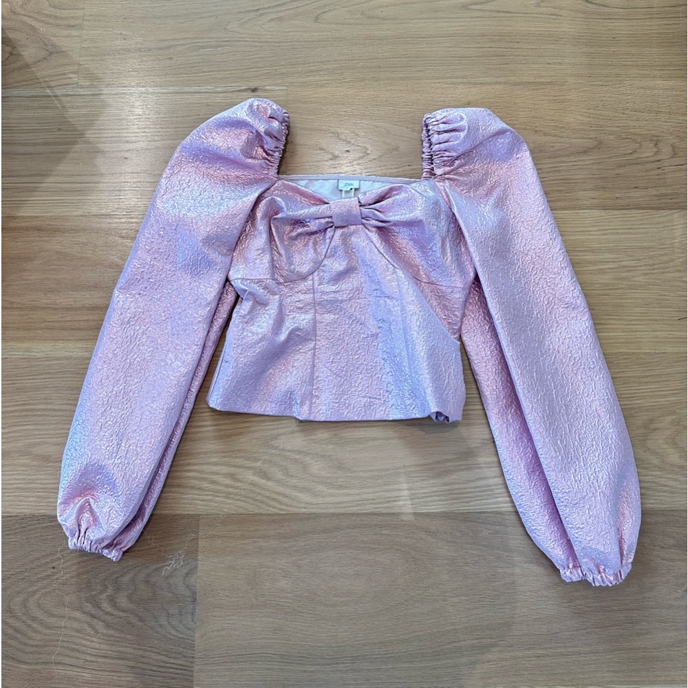 River Island Pink Puff Sleeve Top